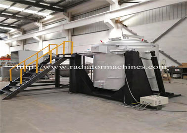 Hornos eléctricos de aluminio de la fusión del metal que inclinan 500KG la resistencia 75kW
